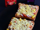 Bread Pizza Recipe-Quick Bread Pizza on Tawa and Oven