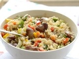 Brown Rice Salad Recipe with Beans-Brown Rice Double Beans Salad