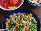 Bulgur Wheat Pulao-Bulgur Pilaf Recipe-Indian Recipes with Bulgur