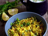 Cabbage Poha Recipe-Cabbage Capsicum Aval-Poha Recipes