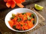 Carrot Salad Recipe-How to make Carrot-Gajar Salad (Indian style)-Carrot Recipes