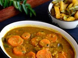 Carrot Sambar Recipe-No Onion-No Garlic Carrot Sambar