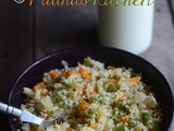 Couscous Upma Recipe-Indian Style Couscous Upma-Couscous with Vegetables