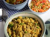 Couscous with Mushroom and Peas-Couscous Peas Mushrooms Recipe