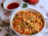 Egg Noodles Recipe-How to make Egg Veg Noodles-Indian Style