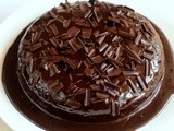 Eggless Whole Wheat Finger Millet Chocolate Cake-Ragi Chocolate Cake Recipe with Chocolate sauce
