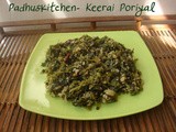 Keerai Poriyal-Greens Stir Fry-South Indian Keerai Curry Recipe