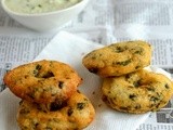 Keerai Vadai Recipe-Keerai Ulundu Vada Recipe-Indian Tea Time Snacks Recipe