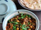 Methi Chole Recipe-Methi Chick Pea Curry-Methi Channa Sabzi