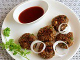 Mushroom Cutlet Recipe-Mushroom Oats Tikki-Healthy Snacks Recipes