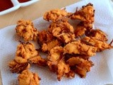 Onion Pakoda-Onion Pakora Recipe-Cripsy Onion Pakodas (Fritters)