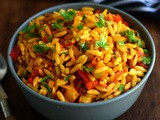 Orzo Tomato Pasta with Bell Pepper-Healthy Orzo Pasta Recipe