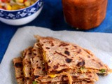 Pizza Paratha Recipe-Multigrain Pizza Paratha