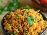 Quinoa Tomato Bath-Indian Quinoa Recipes-Vegan Recipes