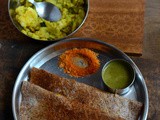 Ragi Masala Dosa-Finger Millet Masala Dosa Recipe-Kelvaragu Masala Dosai