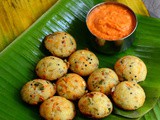 Rava Kara Kuzhi Paniyaram Recipe-Sooji Vegetable Appe-Easy Snacks Recipes