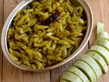 Snakegourd Curry-Pudalangai Poriyal-Snake Gourd Stir Fry