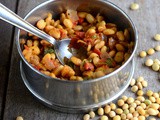 Soya Beans Dry Curry-Soya Beans Masala Sundal Recipe