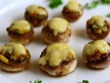 Stuffed Mushrooms-Easy Stuffed Mushroom Recipe-Indian Style