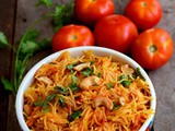 Tomato Semiya-Vermicelli Tomato Bath-Thakkali Semiya Recipe