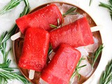 Rosemary Scented Strawberry and Red Grapefruit Popsicles