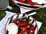 Strawberry Salad with Hazelnuts and Lemon Balm