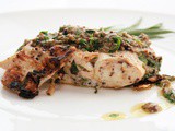 Grilled Halibut with Caper Vinaigrette