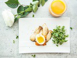 King Mushrooms with Eggs Romesco