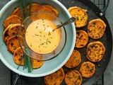 Sweet Potato with Roasted Red Pepper Canapés