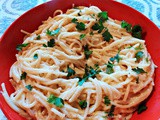 Broken Spaghetti in Garlic-Butter and Parmesan Sauce