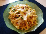 Fettuccine, Pancetta and Peas