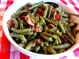 Fresh Green Beans Cooked to Death with Bacon