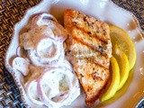 Grilled Salmon w/Cucumber Dill Sauce