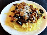 Spaghetti Squash with Mushrooms and Ripe Olives