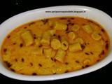 Gatte ki sabzi / chickpea dumplings in yogurt curry