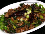 Malabar spinach mushrooms stir fry