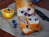 Eggless Butter less Vegan Blueberry & Orange Cake