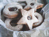 Eggless Strawberry Linzer Cookies