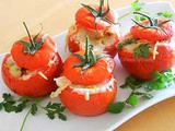 Indian Style Stuffed Tomato With Fish Stuffing