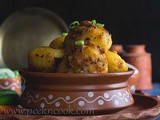 No Onion Garlic Hinger Aloor Dom or Baby Potato Curry