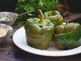 Paneer Stuffed Bell Pepper Or Stuffed Capsicum Baked