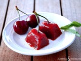 Gelatina di ciliegie con rhum - Cherry jelly with rum