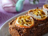 Plum cake di farina di riso e arance essiccate - Plum cake of rice flour with dried oranges