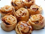 Apple and cranberry mini rolls