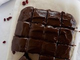 Brownie with Cocoa, Cranberries, Red Wine and Chocolate Ganache