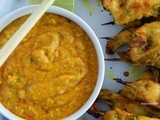 Chicken satay with peanut sauce