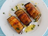 Eggplant rolls with feta cheese