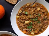 Fragrant Lentil Soup with Sweet Potato, Orange and Spices
