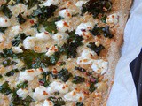 Pizza with Kale, Feta Cheese and Quinoa Crust