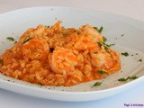 Risotto with whiskey and shrimps